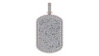 Moissanite Dog Tag Pendant – 925 Sterling Silver