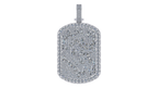 Moissanite Dog Tag Pendant – 925 Sterling Silver