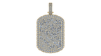 Moissanite Dog Tag Pendant – 925 Sterling Silver