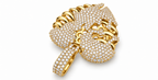 Iced Out Caged Heart Pendant – Rib Cage Heart Hip Hop Pendant