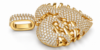 Iced Out Caged Heart Pendant – Rib Cage Heart Hip Hop Pendant