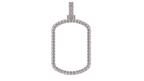 Moissanite Dog Tag Pendant – 925 Sterling Silver