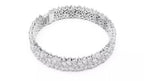 White gold pear and marquise diamond cluster bracelet top view showing round shape