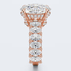 Celestia Oval Halo Moissanite Statement Ring – Gold Plated 925 Silver