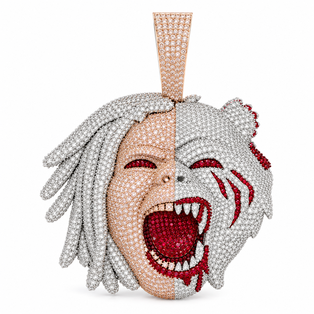 Tee Grizzley Half Men Half Beast Diamond HipHop Pendant