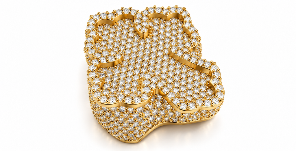 Iced Out Clover Ring – Four Leaf Clover Hip Hop Ring