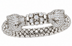 Twin Panther Head Moissanite Bracelet – 925 Sterling Silver