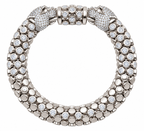Twin Panther Head Moissanite Bracelet – 925 Sterling Silver