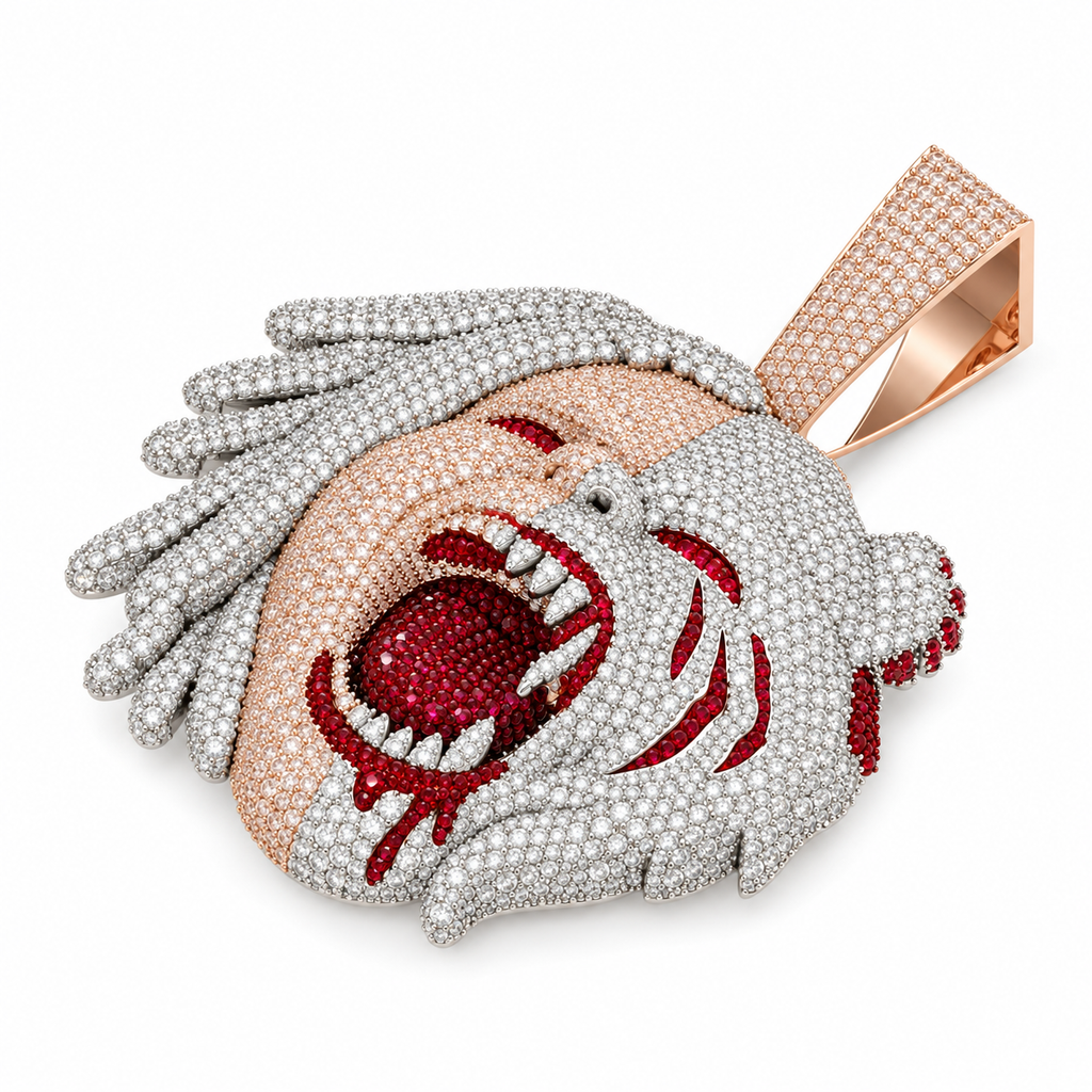 Tee Grizzley Half Men Half Beast Diamond HipHop Pendant