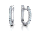 Three Row Moissanite U Hoop Huggie Earrings – Gold Plated 925 Silver