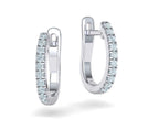 Three Row Moissanite U Hoop Huggie Earrings – Gold Plated 925 Silver