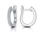 Three Row Moissanite U Hoop Huggie Earrings – Gold Plated 925 Silver