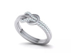 Interwoven diamond crossover ring in gold, rose gold and white gold – Jewelzit