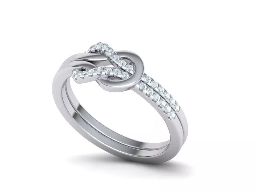 Interwoven diamond crossover ring in gold, rose gold and white gold – Jewelzit