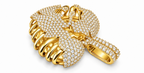 Iced Out Caged Heart Pendant – Rib Cage Heart Hip Hop Pendant