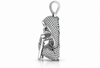 Iced Out Moissanite Grim Reaper Pendant – Gold Plated 925 Silver