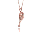 Moissanite Pavé Tennis Racket Pendant – Gold Plated 925 Silver