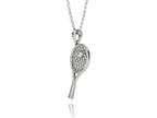 Moissanite Pavé Tennis Racket Pendant – Gold Plated 925 Silver