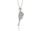 Moissanite Pavé Tennis Racket Pendant – Gold Plated 925 Silver