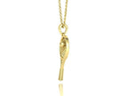 Moissanite Pavé Tennis Racket Pendant – Gold Plated 925 Silver