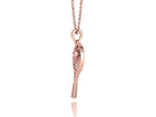 Moissanite Pavé Tennis Racket Pendant – Gold Plated 925 Silver