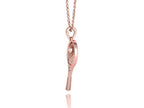 Moissanite Pavé Tennis Racket Pendant – Gold Plated 925 Silver