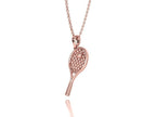Moissanite Pavé Tennis Racket Pendant – Gold Plated 925 Silver
