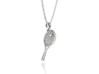 Moissanite Pavé Tennis Racket Pendant – Gold Plated 925 Silver