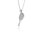 Moissanite Pavé Tennis Racket Pendant – Gold Plated 925 Silver