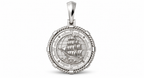 Yellow Gold Large Nautical Compass Medallion Pendant Charm