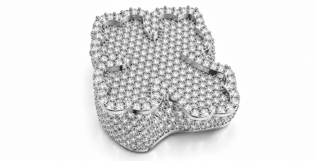 Iced Out Clover Ring – Four Leaf Clover Hip Hop Ring