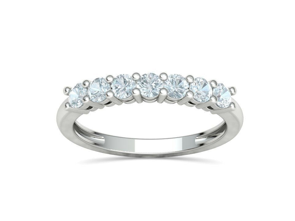 Seven Stone Diamond Band Ring