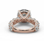 Graduated Round Moissanite Solitaire Engagement Ring – Gold Plated 925 Silver