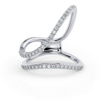 Moissanite Open X Criss Cross Ring – Gold Plated 925 Silver