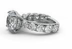 Graduated Round Moissanite Solitaire Engagement Ring – Gold Plated 925 Silver