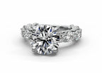 Graduated Round Moissanite Solitaire Engagement Ring – Gold Plated 925 Silver
