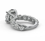 Graduated Round Moissanite Solitaire Engagement Ring – Gold Plated 925 Silver