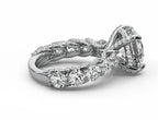 Graduated Round Moissanite Solitaire Engagement Ring – Gold Plated 925 Silver