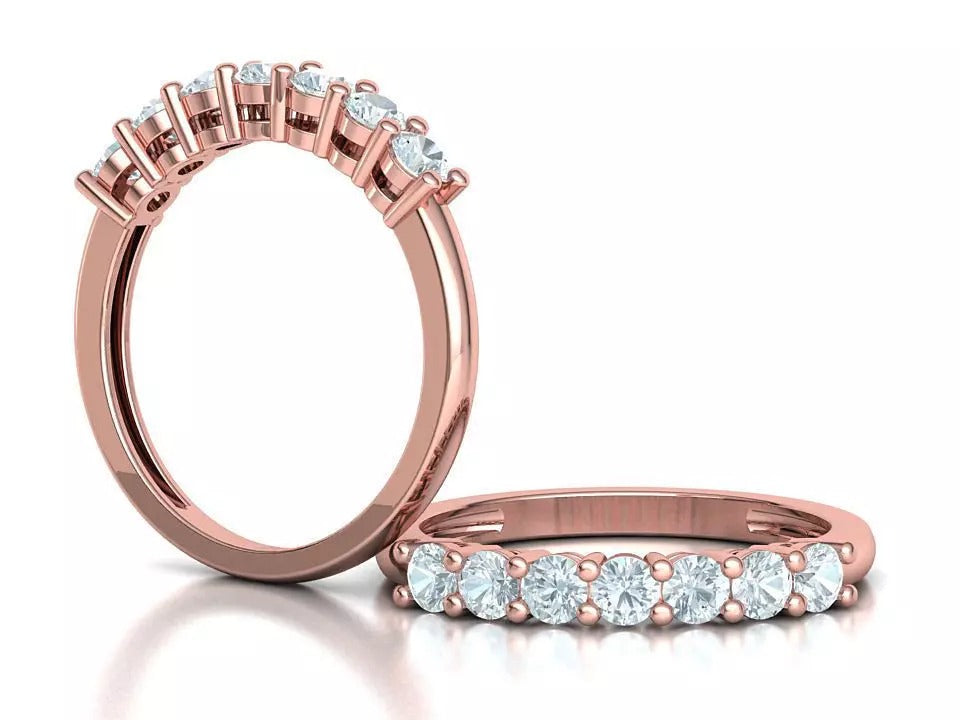 Seven Stone Diamond Band Ring