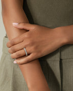 Marquise and Round Diamond Half Eternity Wedding Band — yellow gold [color:yellow]
