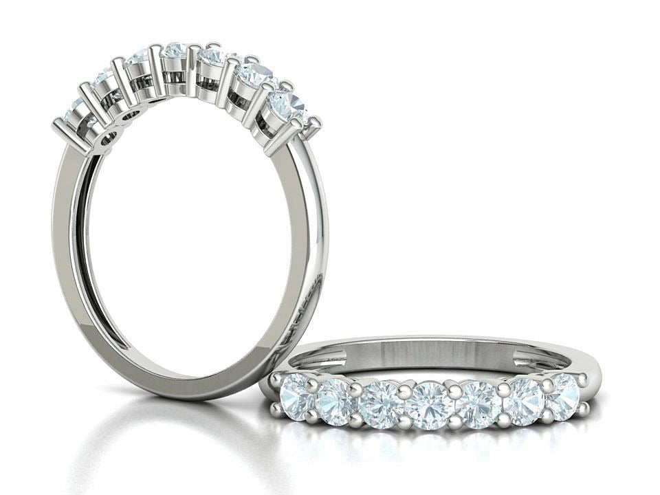 Seven Stone Diamond Band Ring