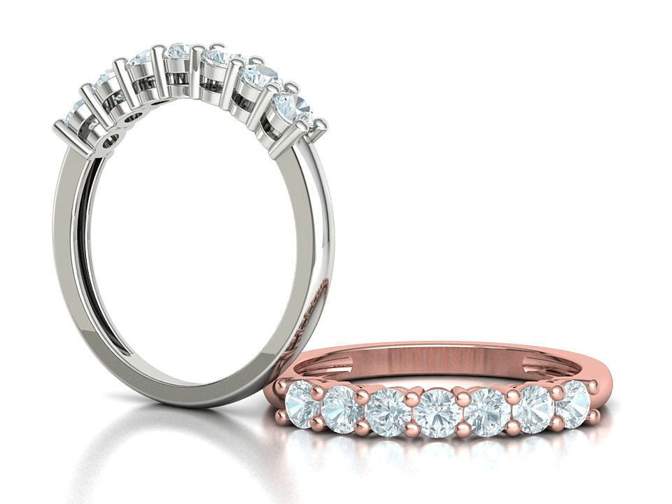 Seven Stone Diamond Band Ring