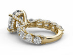 Graduated Round Moissanite Solitaire Engagement Ring – Gold Plated 925 Silver