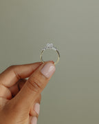 Oval Diamond Engagement Ring in 18K Yellow Gold