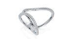 Moissanite Open X Criss Cross Ring – Gold Plated 925 Silver