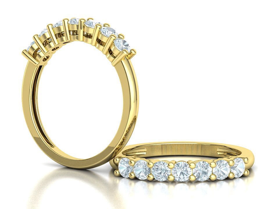 Seven Stone Diamond Band Ring