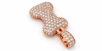 Iced Out Dog Bone Pendant – Pave Bone Charm Pendant