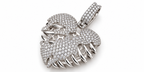 Iced Out Caged Heart Pendant – Rib Cage Heart Hip Hop Pendant