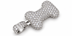 Iced Out Dog Bone Pendant – Pave Bone Charm Pendant