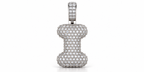 Iced Out Dog Bone Pendant – Pave Bone Charm Pendant